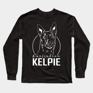 Australian Kelpie dog Portrait Long Sleeve T-Shirt